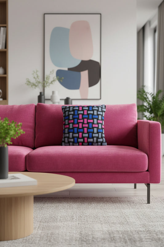 Spectrum - Handgewebtes Design-Kissen