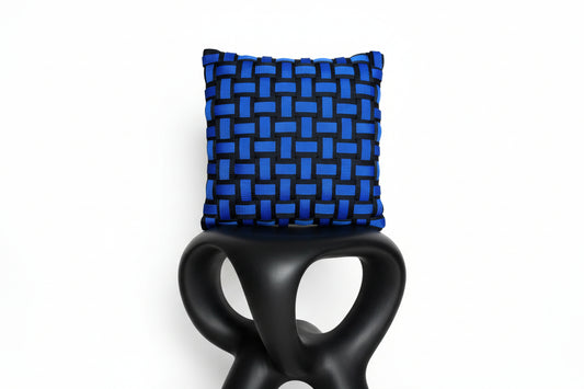 BLUE SIGNAL Schwarz & Blau l Kissenbezug - WOOVE