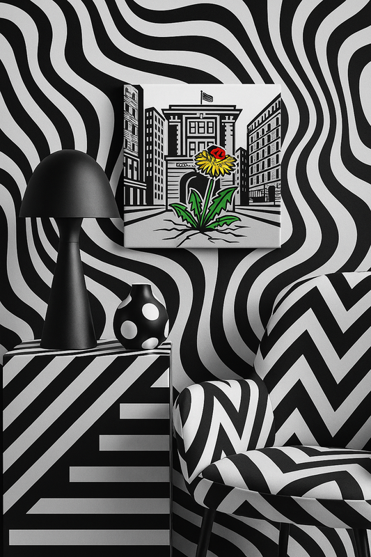 Urban Bloom / Mini-Leinwandbild - WOOVE