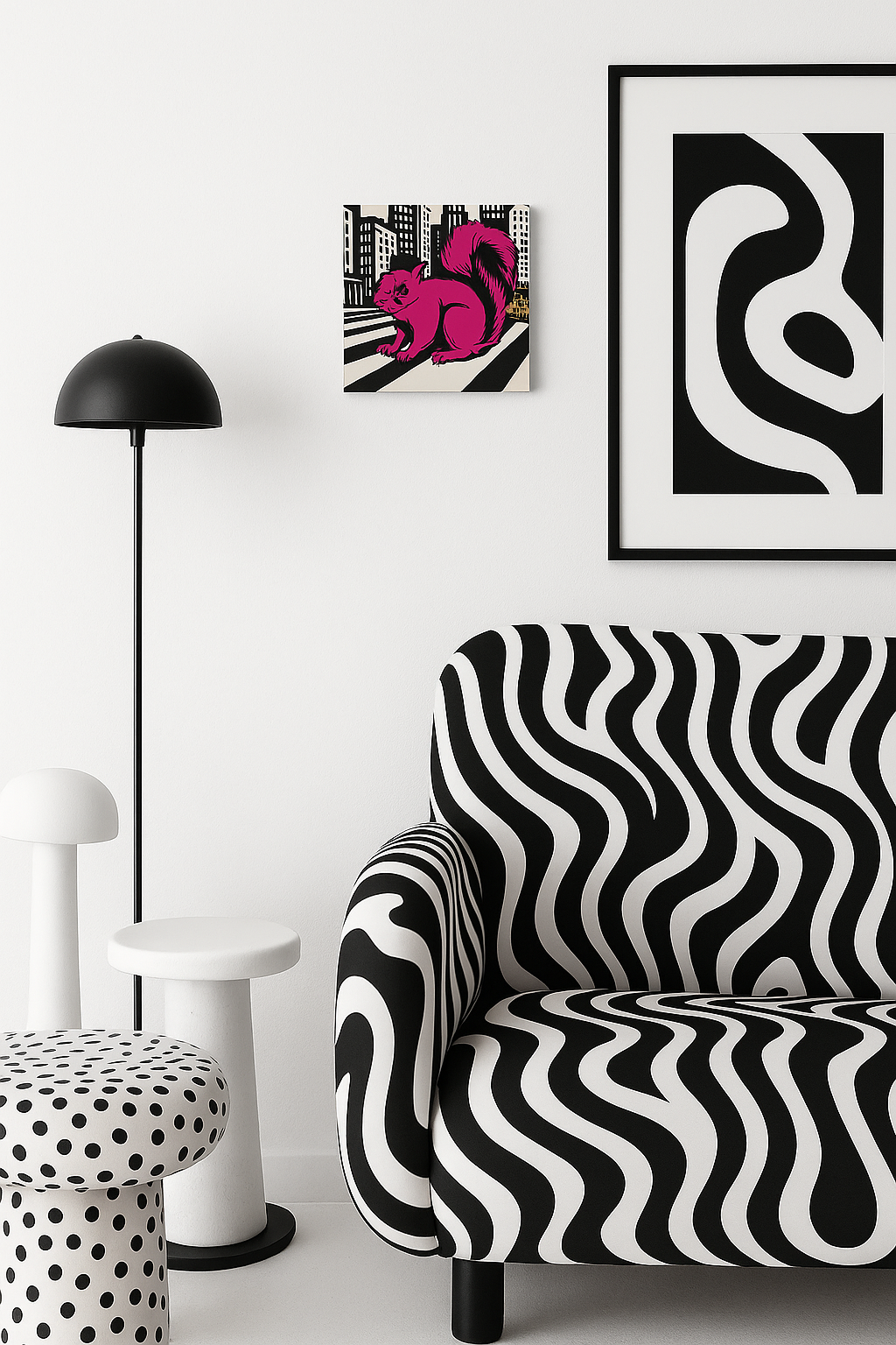 Zebra Squirrel / Mini-Leinwandbild - WOOVE