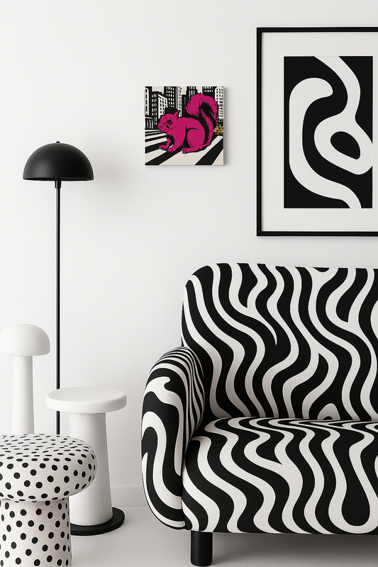 Zebra Squirrel / Mini-Leinwandbild - WOOVE