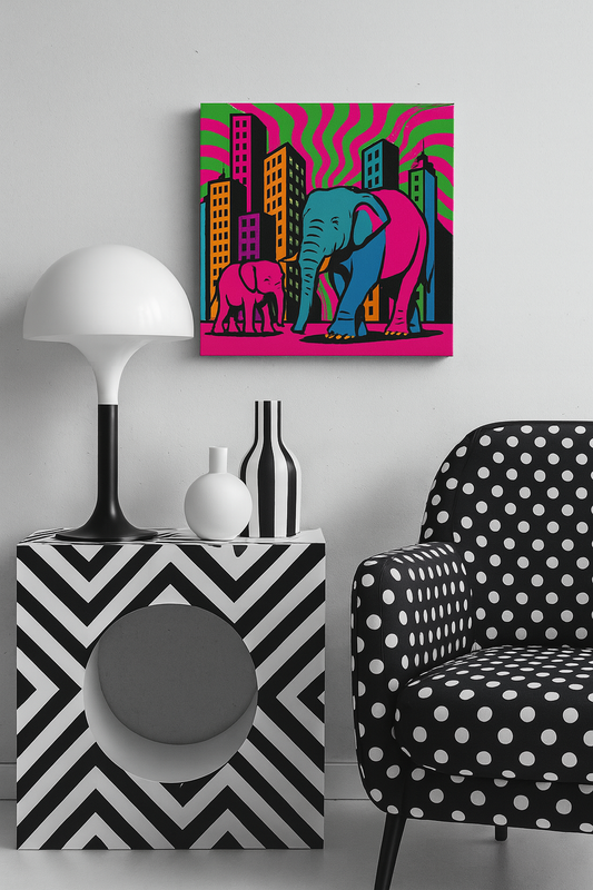 Pop Jungle / Mini-Leinwandbild - WOOVE