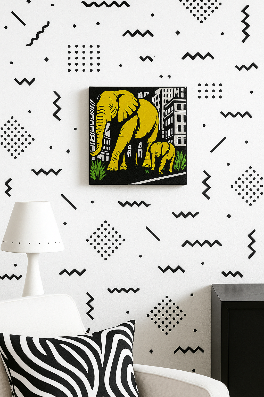 Soho Safari / Mini-Leinwandbild - WOOVE