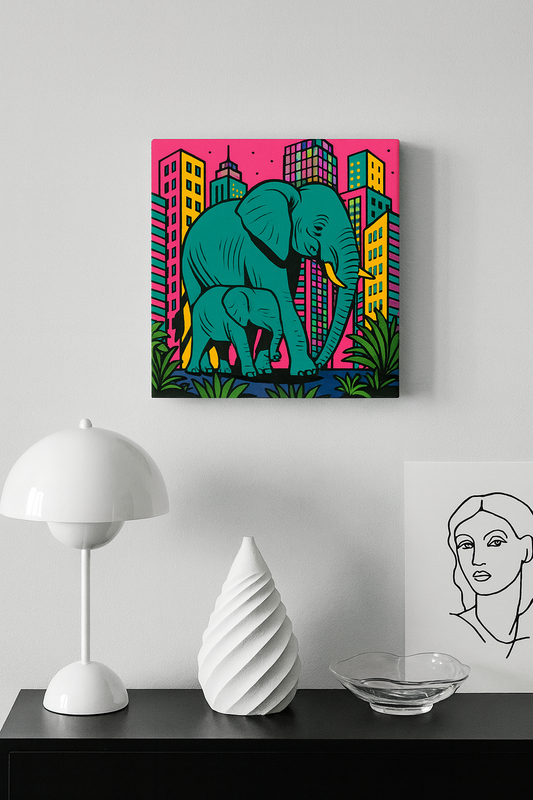 Jungle on Broadway / Mini-Leinwandbild - WOOVE