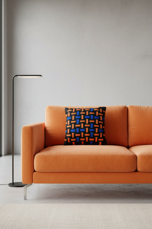 Urban Sunset - Handwoven Cushion