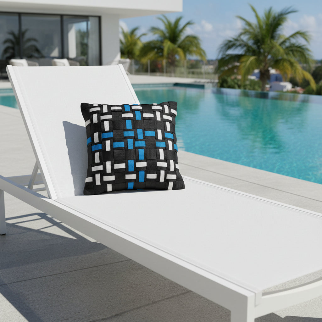 Azzuro - Handwoven Cushion