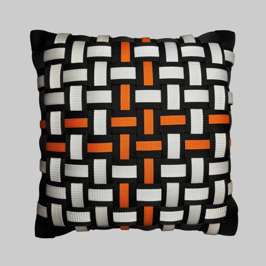 021 NEON GRID EMBER Neonmix l Kissenbezug - WOOVE