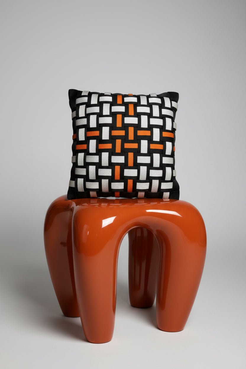 Tango - Handgewebtes Design-Kissen