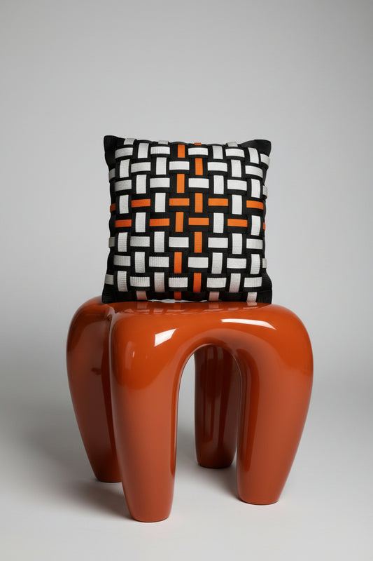 Tango - Handgewebtes Design-Kissen