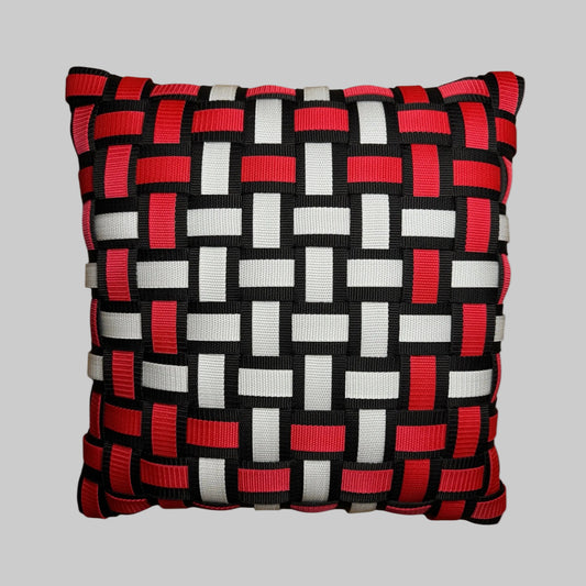 02 RED MOTION Multicolor l Kissenbezug - WOOVE