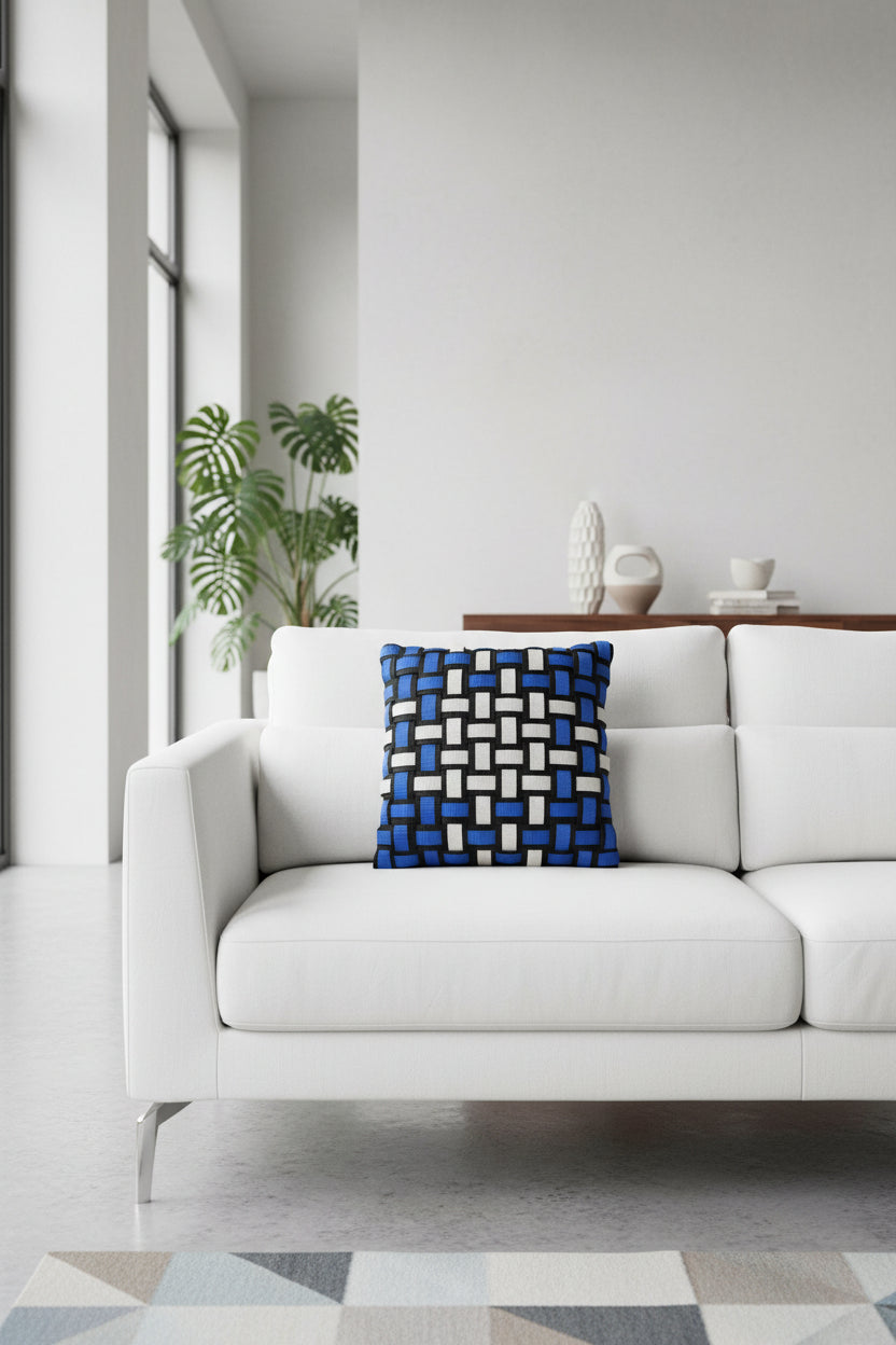 Indigo - Handwoven Cushion