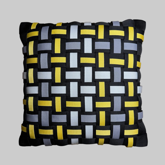 02 YELLOW SIGNAL Multicolor l Kissenbezug - WOOVE
