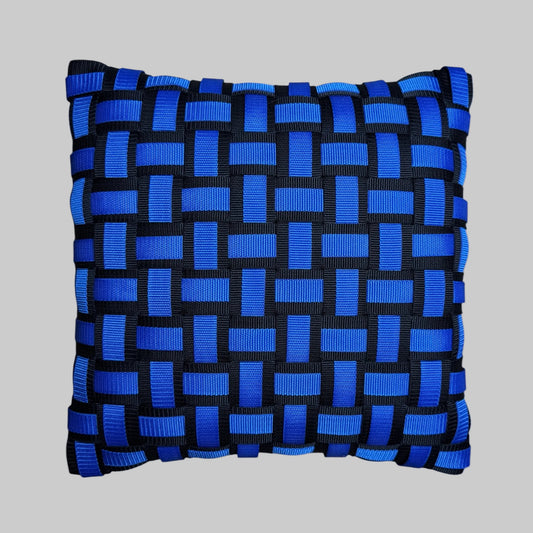 BLUE SIGNAL Schwarz & Blau l Kissenbezug - WOOVE