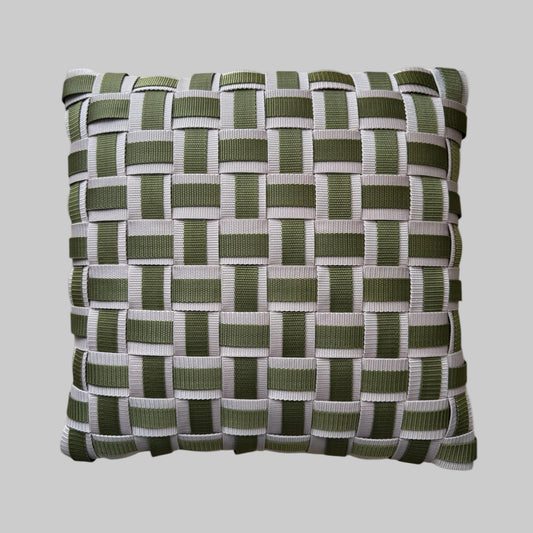 06 MOSS MATRIX  Rosebeige & Oliv l Kissenbezug - WOOVE