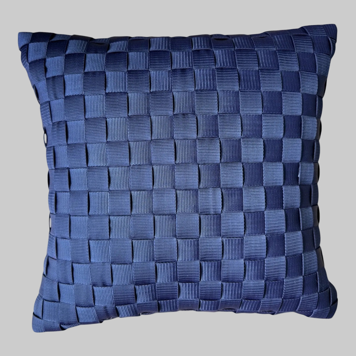 Sari - Handgewebtes Design-Kissen / Midnight Blue