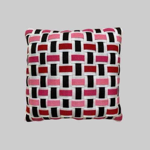 DECO SCARLET Weiß, Schwarz & Pink l Kissenbezug - WOOVE
