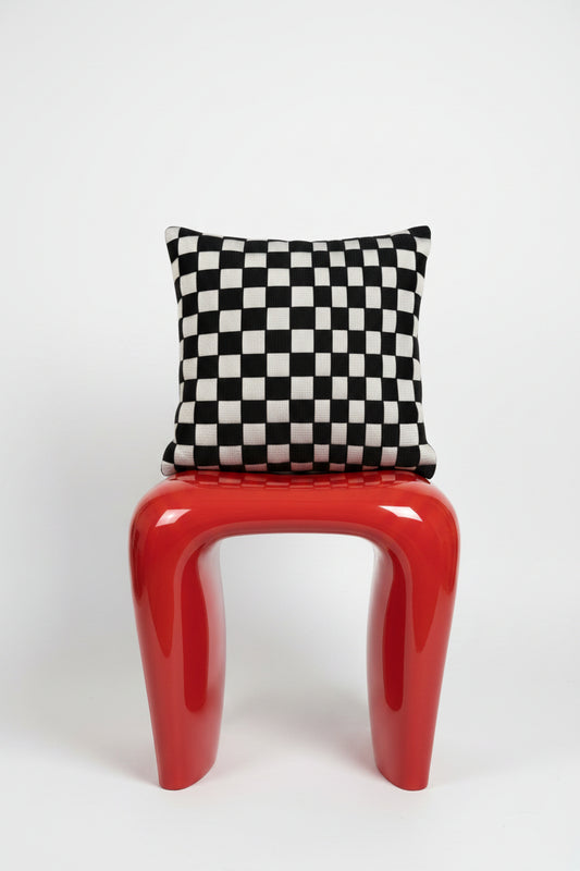 Chess - Handgewebtes Design-Kissen